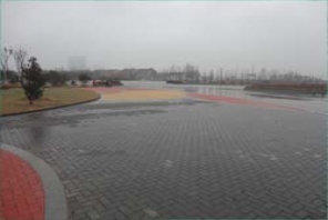 景觀磚透水磚河風景帶